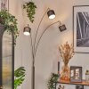 Bassagoda Lampadaire Nickel mat, Noir, 3 lumières