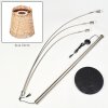 Lindberg Lampadaire Nickel mat, Noir, 3 lumières