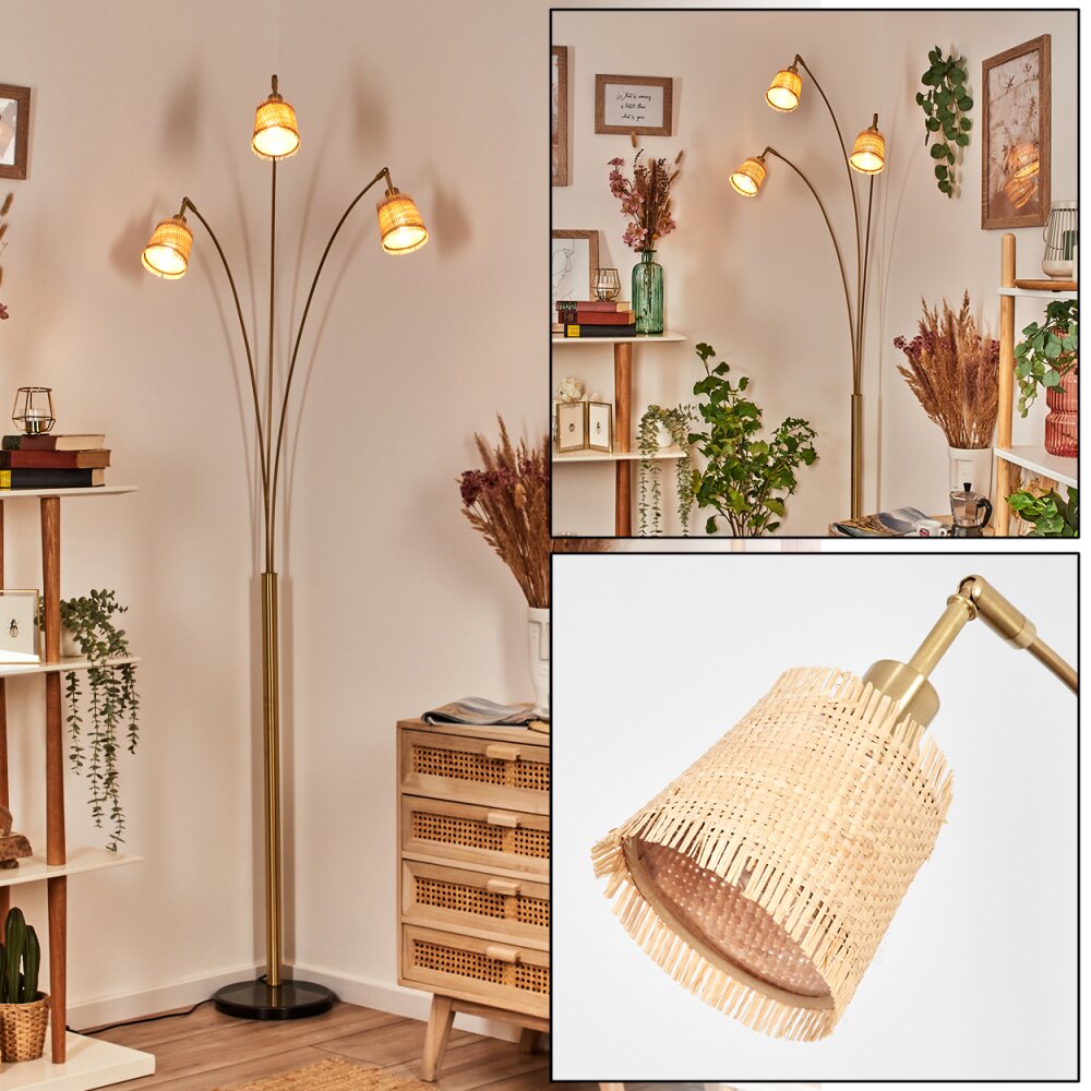 Lindberg Lampadaire Laiton, Noir, 3 lumières main product photo