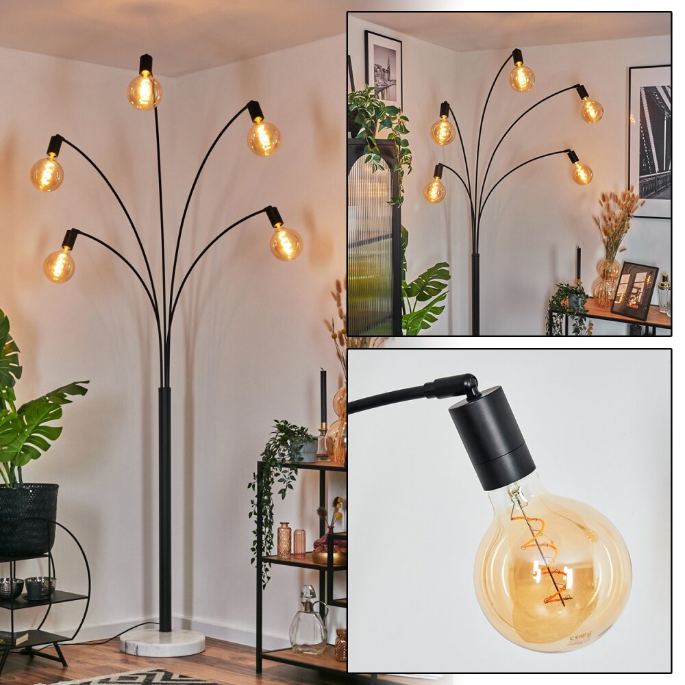 Codecro Lampadaire Noir, Blanc, 5 lumières main product photo