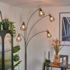 Yaak Lampadaire Nickel mat, Noir, Blanc, 5 lumières