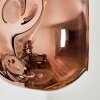 Ripoll Boule lumineuse, Applique murale Chrome, Cuivré, Fumé, 3 lumières