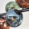 Ripoll Plafonnier, Boule lumineuse Bleu, Vert, Cuivré, 10 lumières