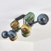 Koyoto Plafonnier, Boule lumineuse Bleu, Or, Vert, 10 lumières