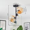Koyoto Plafonnier, Boule lumineuse Ambre, Clair, 4 lumières