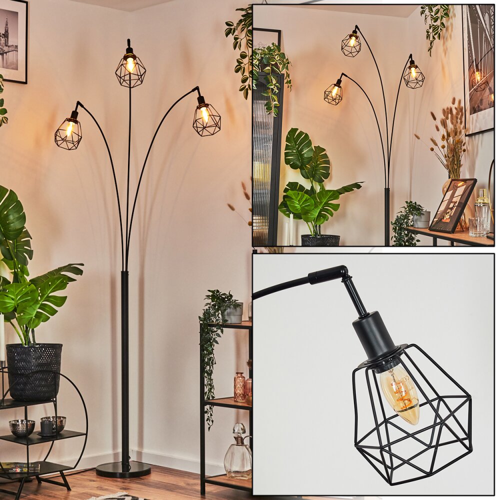 Yaak Lampadaire Noir, 3 lumières main product photo