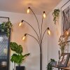 Codecro Lampadaire Chrome, Noir, Blanc, 5 lumières