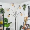 Codecro Lampadaire Chrome, Noir, Blanc, 5 lumières