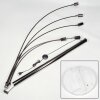 Codecro Lampadaire Chrome, Noir, Blanc, 5 lumières