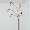 Codecro Lampadaire Chrome, Noir, Blanc, 5 lumières