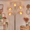 Soungou Lampadaire Nickel mat, Noir, Blanc, 5 lumières