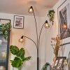 Yaak Lampadaire Noir, Blanc, 3 lumières