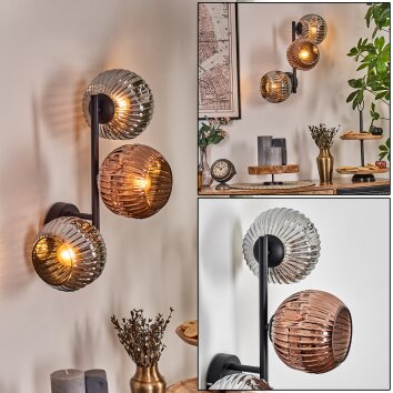 Ripoll Boule lumineuse, Applique murale Chrome, Cuivré, Fumé, 3 lumières Ripoll Boule lumineuse, Applique murale Chrome, Cuivré, Fumé, 3 lumières
