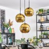 Koyoto Suspension, Boule lumineuse, Suspension grappe Or, 3 lumières