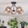 Koyoto Plafonnier, Boule lumineuse Clair, Fumé, 5 lumières