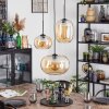 Apedo Suspension, Boule lumineuse, Suspension grappe Ambre, 3 lumières