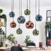 Ripoll Suspension, Boule lumineuse, Suspension Écru, Noir, 8 lumières