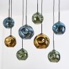Ripoll Suspension, Boule lumineuse, Suspension Écru, Noir, 8 lumières