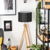 Soungou Lampadaire Chrome, Écru, 1 lumière