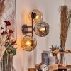 Ripoll Boule lumineuse, Applique murale Ambre, Fumé, 3 lumières