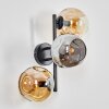 Ripoll Boule lumineuse, Applique murale Ambre, Fumé, 3 lumières