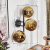 Koyoto Boule lumineuse, Applique murale Or, 3 lumières