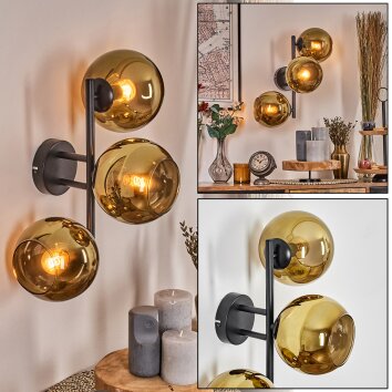 Koyoto Boule lumineuse, Applique murale Or, 3 lumières