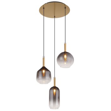 Elisabeth Suspension Luminaires Globo Lighting Laiton, 3 lumières