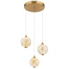 Virina Suspension Luminaires Globo Lighting LED Or, 3 lumières