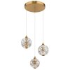 Virina Suspension Luminaires Globo Lighting LED Or, 3 lumières