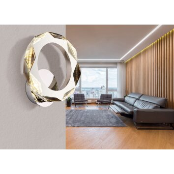 Karilion Applique murale Luminaires Globo Lighting LED Chrome, 1 lumière