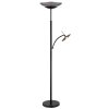Sophia Lampadaire, Lampadaire Luminaires Globo Lighting LED Noir, 2 lumières