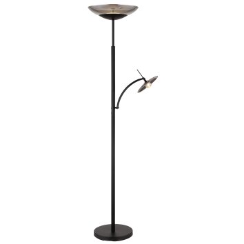 Sophia Lampadaire, Lampadaire Luminaires Globo Lighting LED Noir, 2 lumières