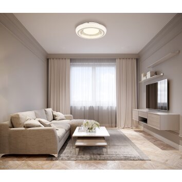Sharper Plafonnier Luminaires Globo Lighting LED Blanc, 1 lumière