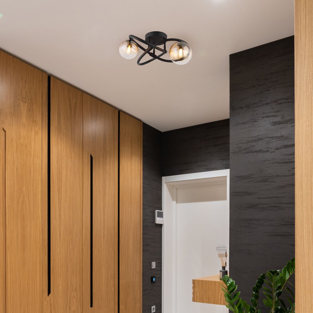 Tuberius Plafonnier Luminaires Globo Lighting LED Noir, 2 lumières main product photo