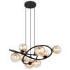 Tuberius Suspension Luminaires Globo Lighting LED Noir, 8 lumières