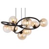 Tuberius Suspension Luminaires Globo Lighting LED Noir, 8 lumières