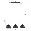 Shield Suspension Noir, 3 lumières