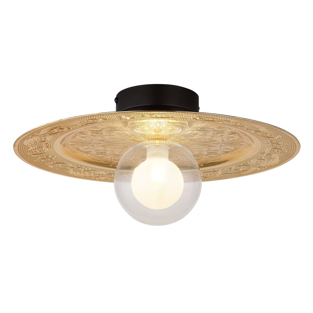 Riga Plafonnier Luminaires Globo Lighting Noir, 1 lumière main product photo