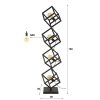 Ridar Lampadaire Anthracite, 4 lumières