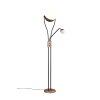 Chris Lampadaire Luminaires Trio LED Brun, 2 lumières