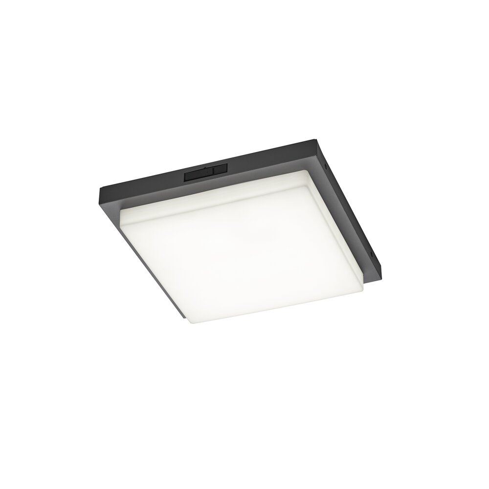 BERMEJO Plafonnier Luminaires Trio LED Anthracite, 1 lumière, Détecteur de mouvement main product photo