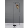 Bidar Lampadaire Luminaires Reality Noir doré, 1 lumière