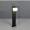 COLOMBO Lampadaire d\'extérieur Luminaires Reality LED Noir, 1 lumière, Détecteur de mouvement