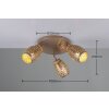 Bidar Plafonnier Luminaires Reality Brun, 3 lumières