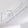 Plafonnier Tornio LED Nickel mat, Blanc, 3 lumières