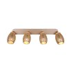 Bidar Spot de plafond Luminaires Reality Brun, 4 lumières