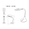 Pattaya Lampe à poser Luminaires Globo Lighting LED Chrome, Blanc, 1 lumière