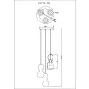 Clarity Suspension Luminaires Globo Lighting Noir, 3 lumières
