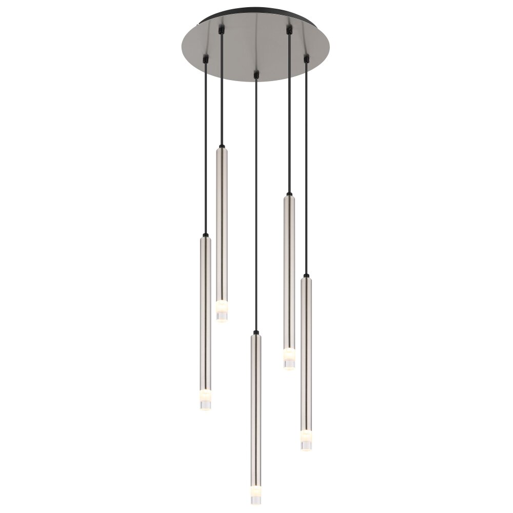 Ryan Suspension Luminaires Globo Lighting Nickel mat, 5 lumières main product photo